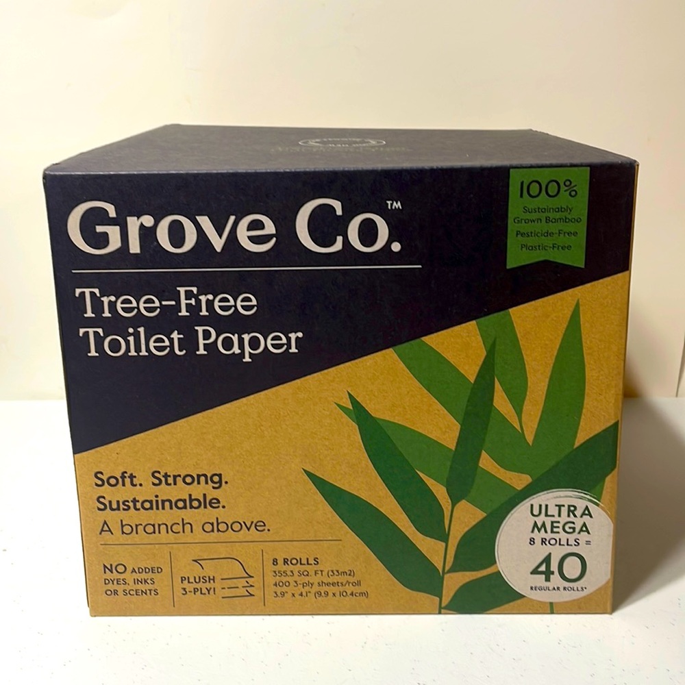 Bamboo toilet paper box (contains 8 rolls)